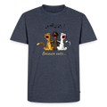 Premium because cats singing t-shirt - heather denim