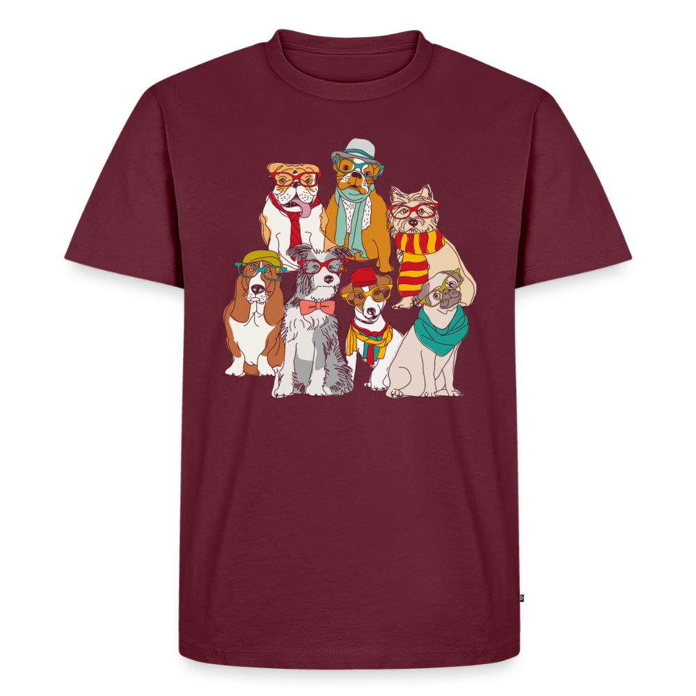 Premium dogs of life t-shirt - burgundy
