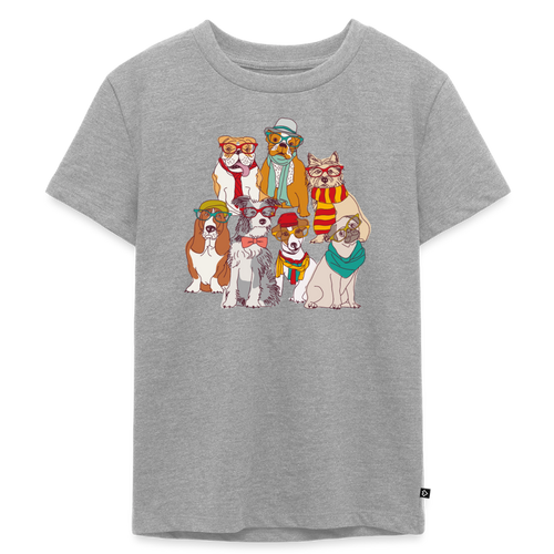 Premium dogs of life t-shirt - heather grey