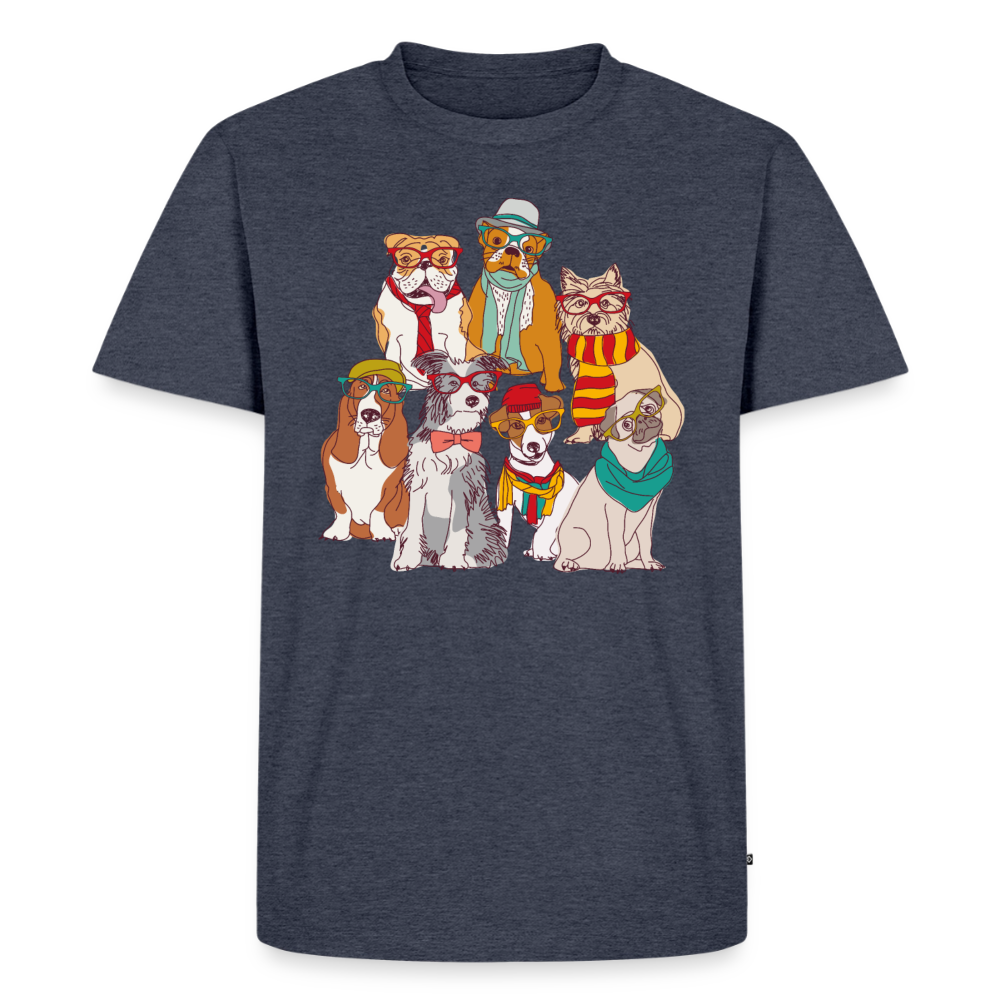 Premium dogs of life t-shirt - heather denim