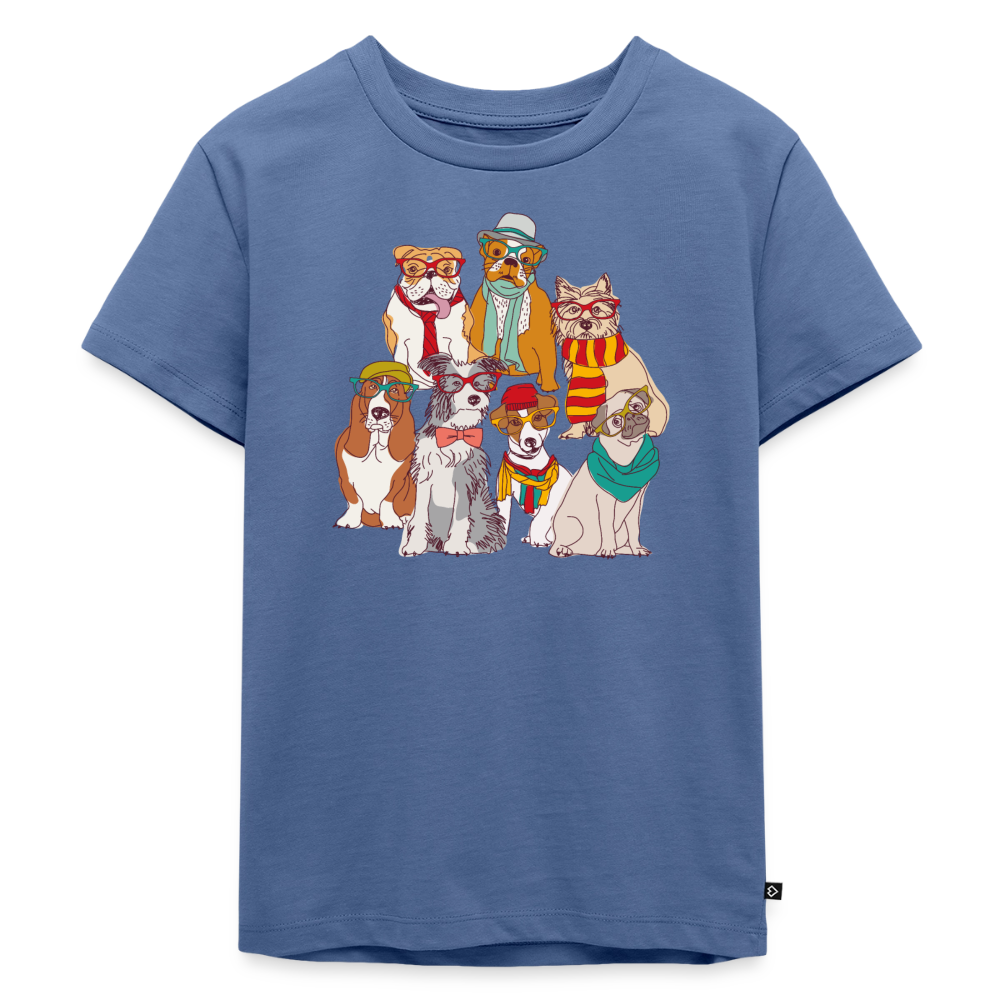Premium dogs of life t-shirt - stone blue