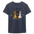 Premium Kids Because cats t-shirt - heather denim