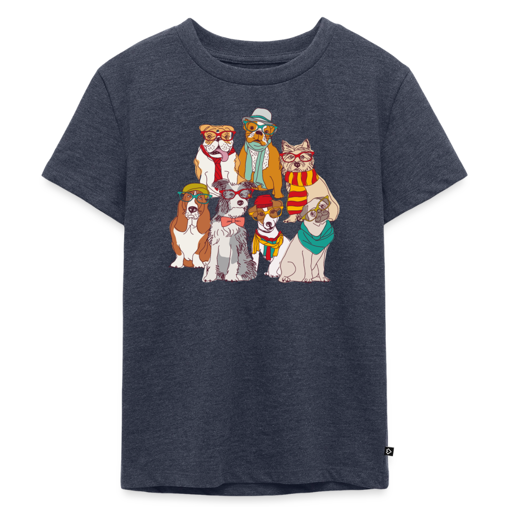 Premium dogs of life t-shirt - heather denim