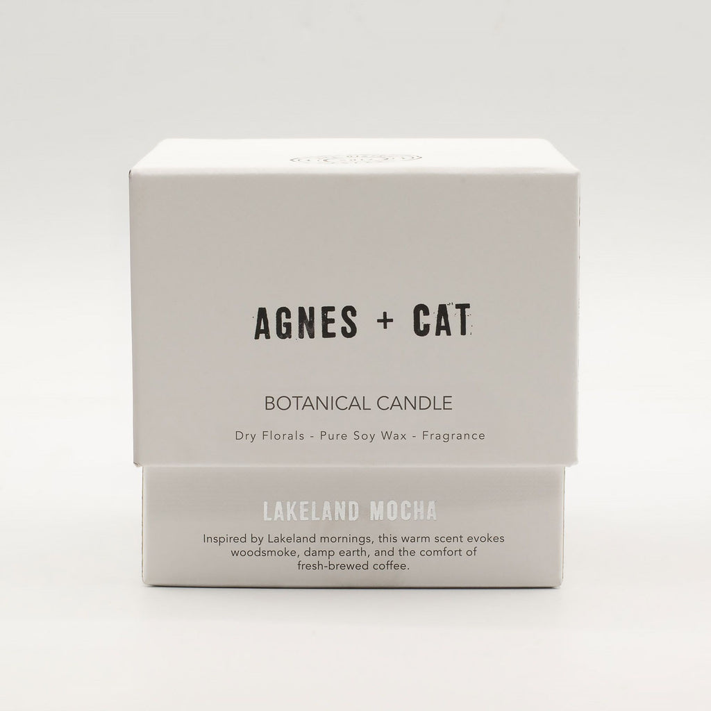 70h Agnes + Cat Botanical Soy Wax Candle - Lakeland Mocha