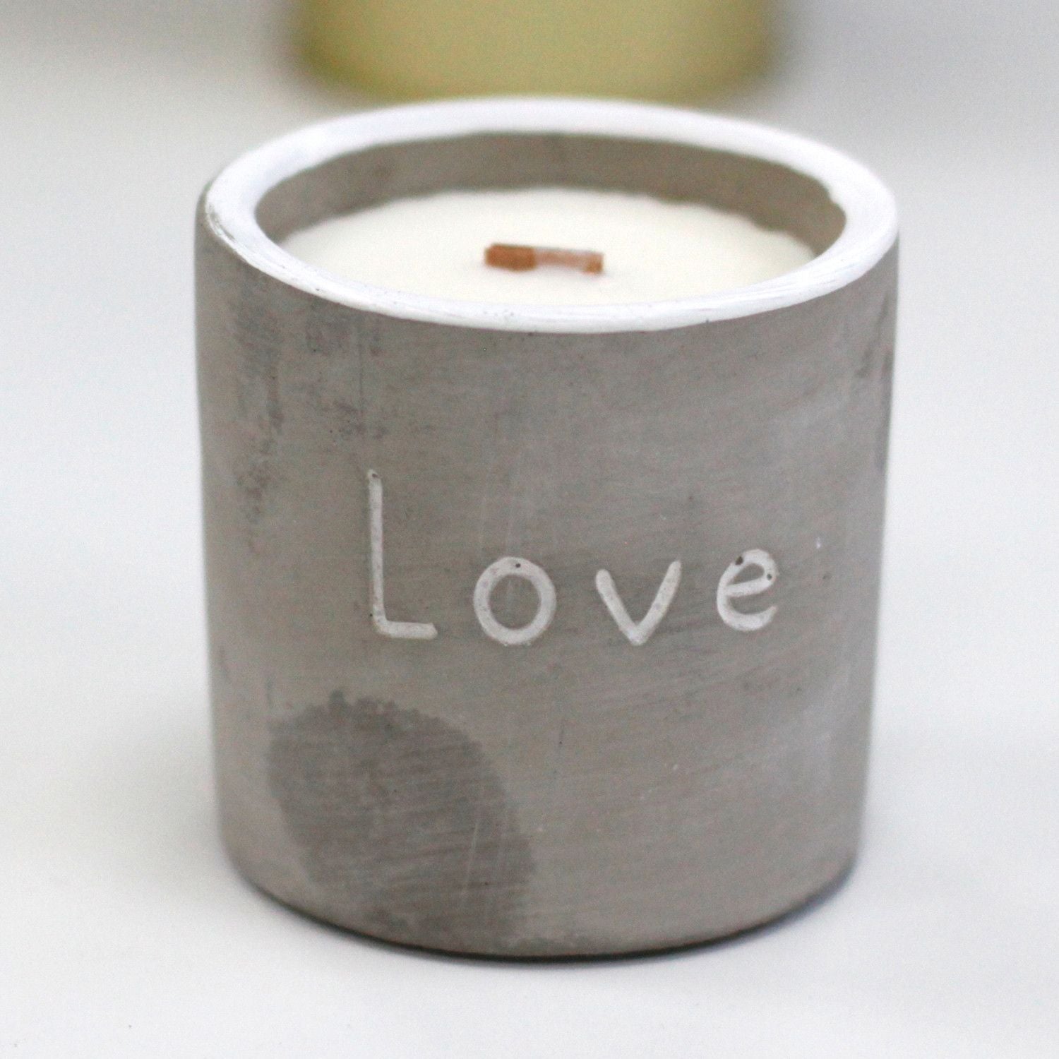 Med Concrete Soy Candle  - Love - Purple Fig & Casis