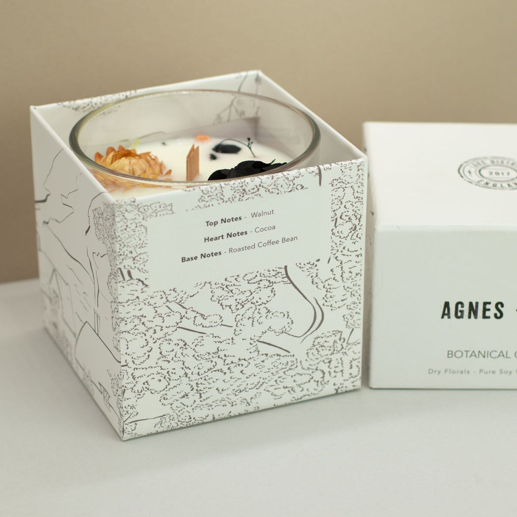 70h Agnes + Cat Botanical Soy Wax Candle - Lakeland Mocha