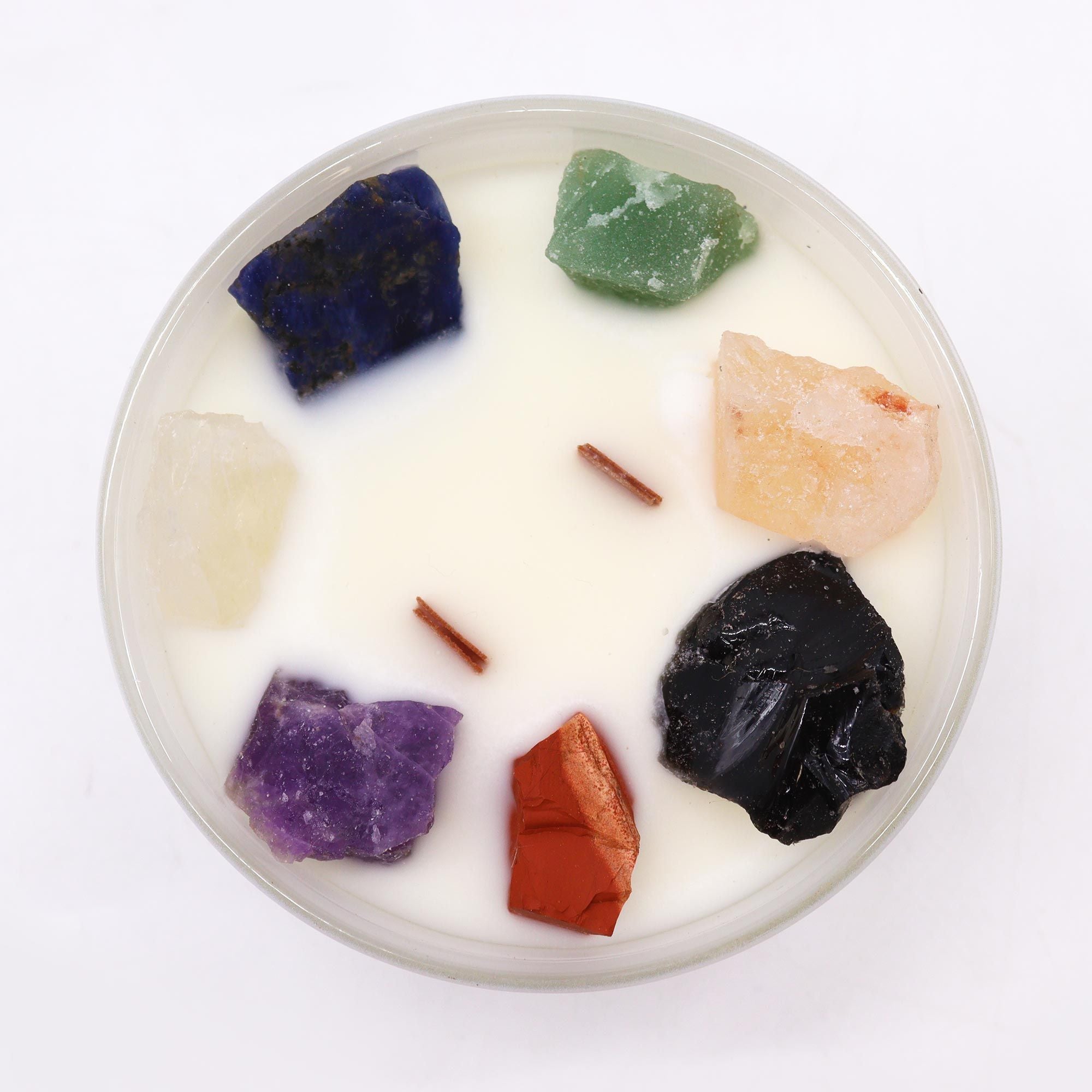 17h Large Chakra Crystal Candles - Seven Charkra