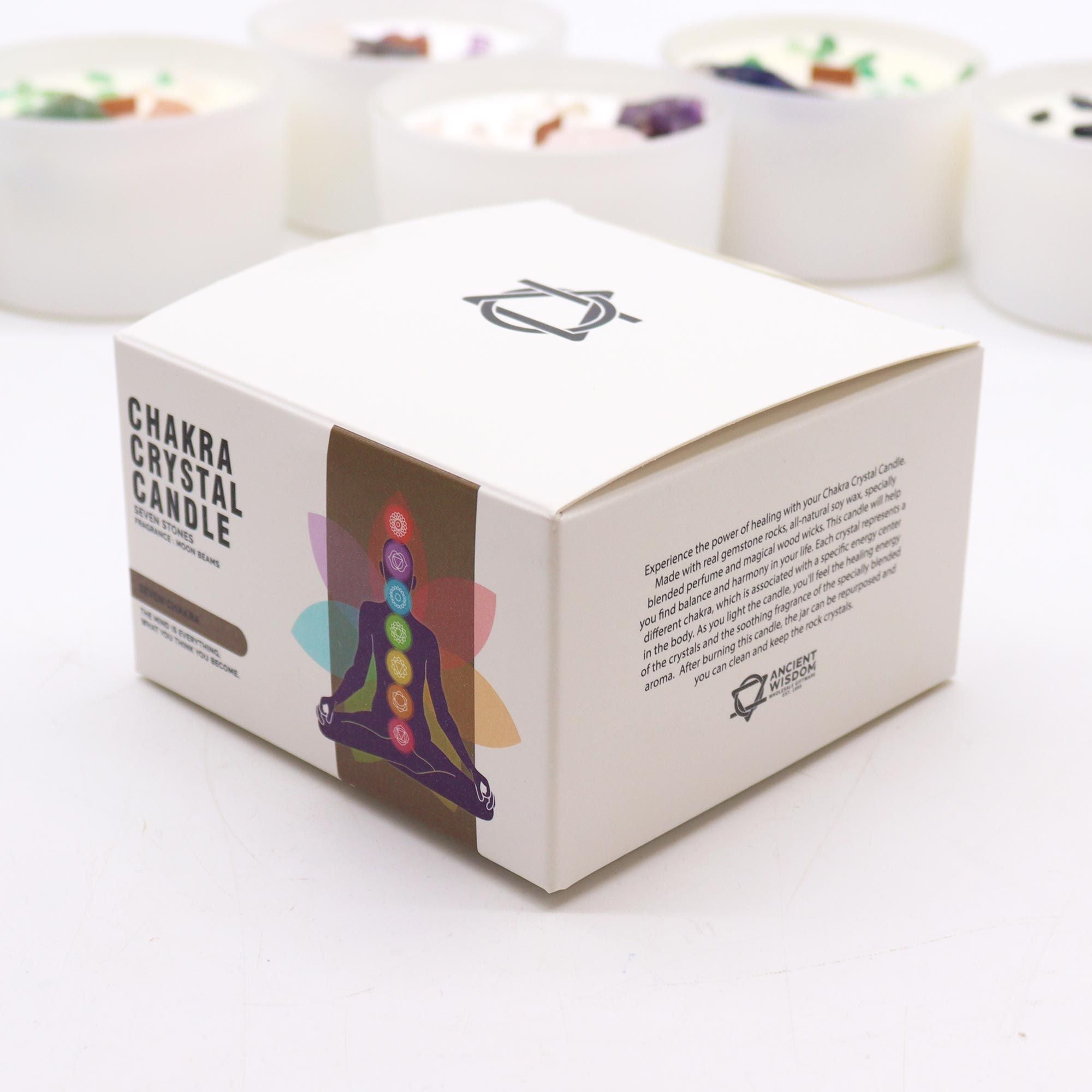 17h Large Chakra Crystal Candles - Seven Charkra