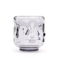 Set of 2 Buddha Faces Candle Jar - Midnight Grey
