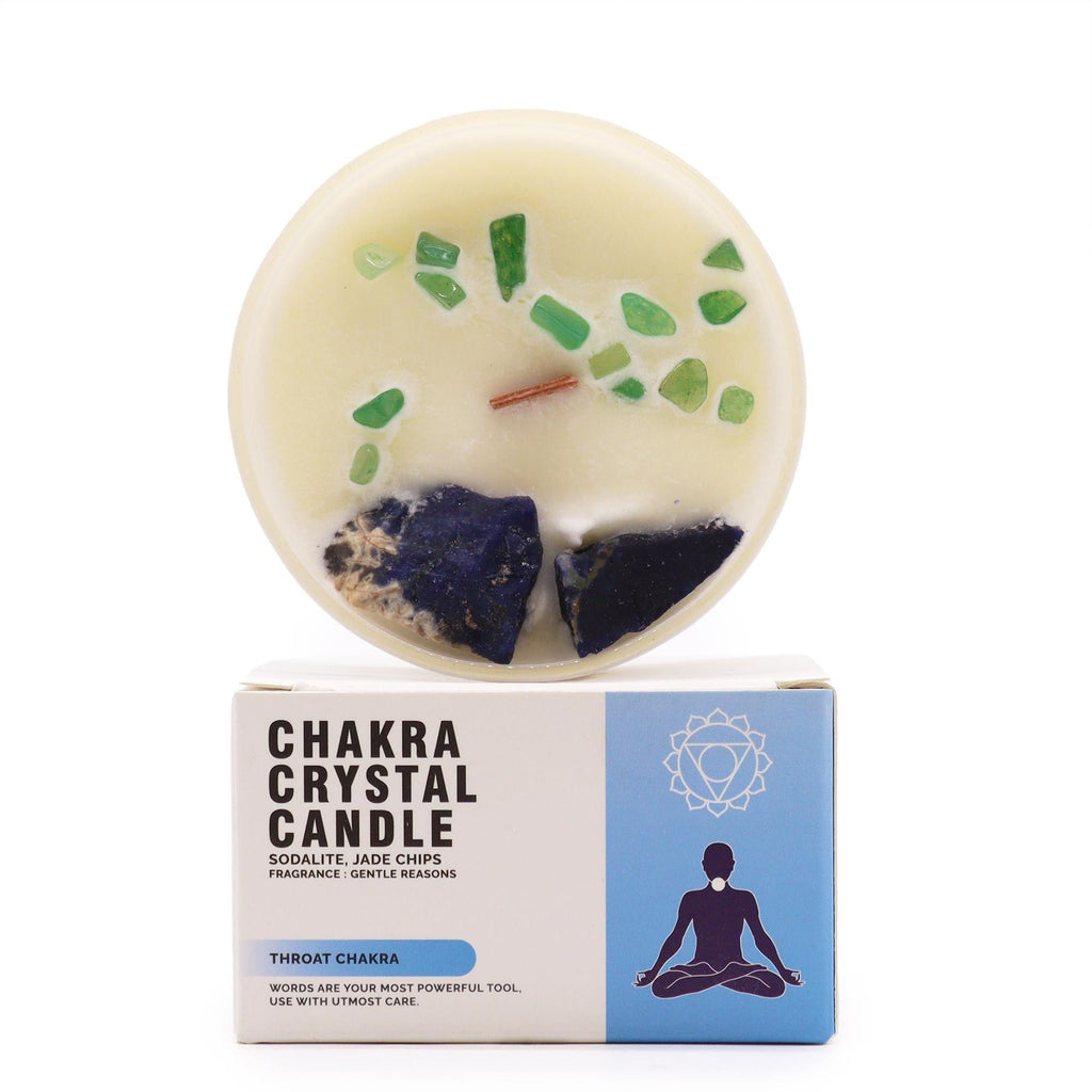 17h Chakra Crystal Candles - Throat Chakra