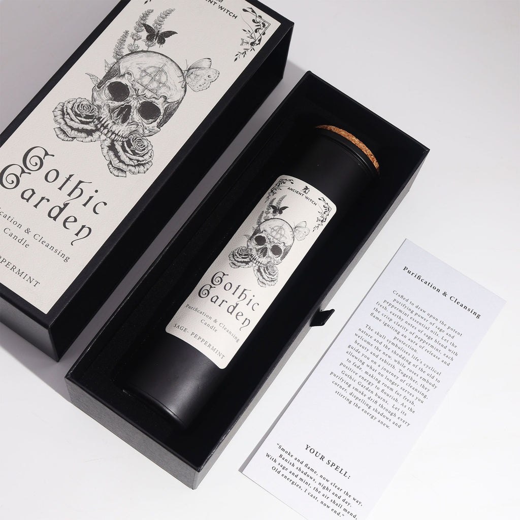 Sage & Peppermint - Ancient Witch Purification Candle - Gothic Garden