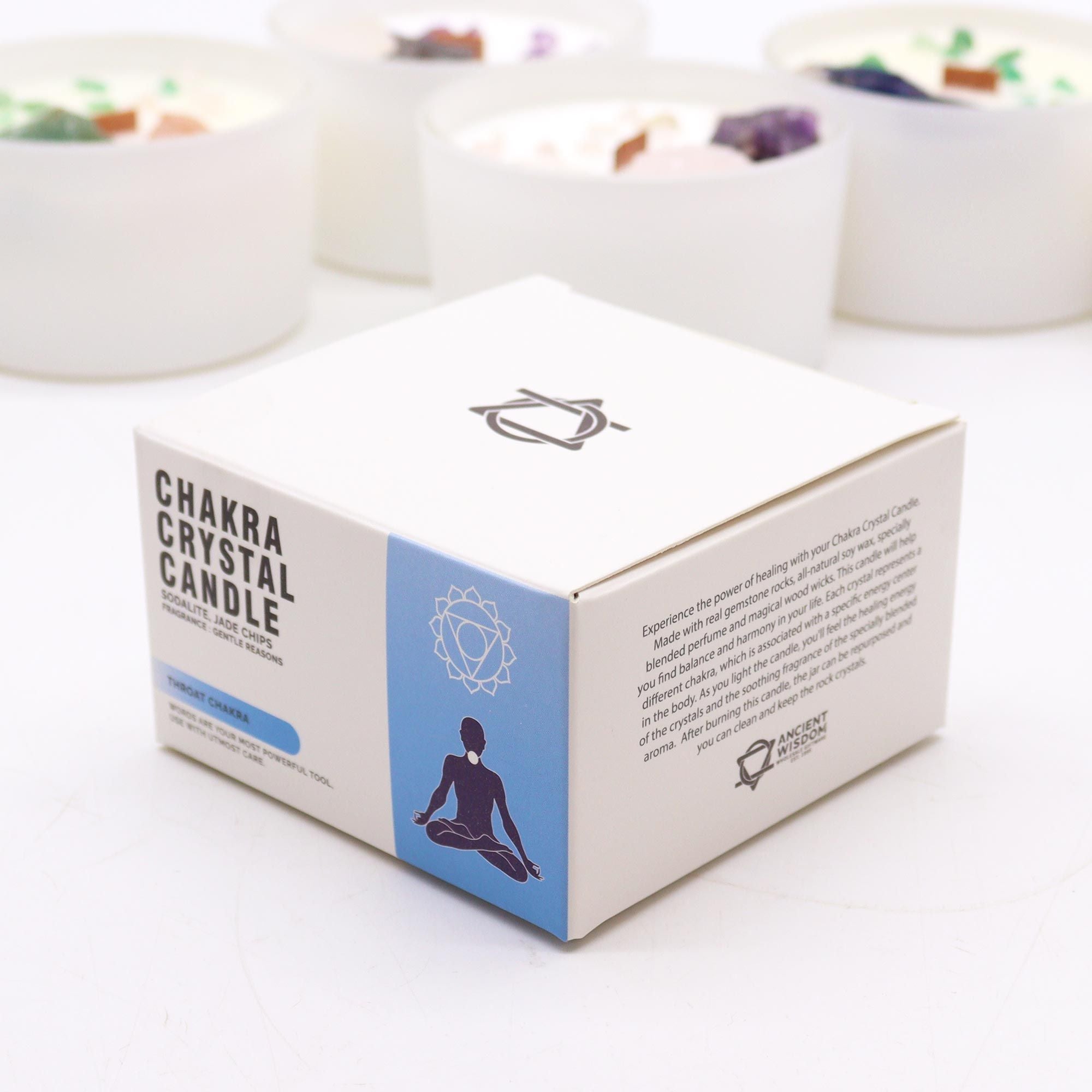 17h Chakra Crystal Candles - Throat Chakra
