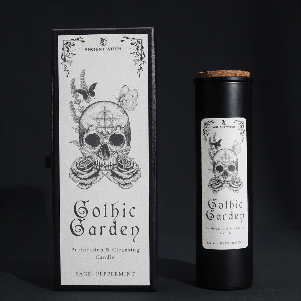 Sage & Peppermint - Ancient Witch Purification Candle - Gothic Garden