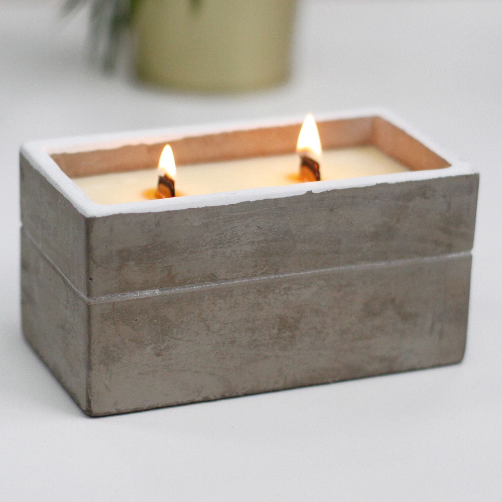 Large Concrete Soy Candle - Spiced South Sea Lime