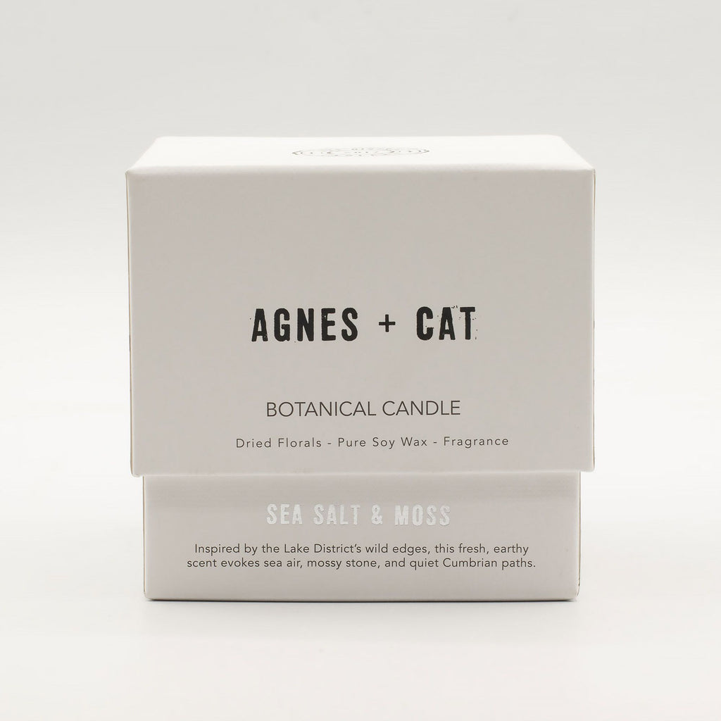 70h Agnes + Cat Botanical Soy Wax Candle - Seasalt & Moss