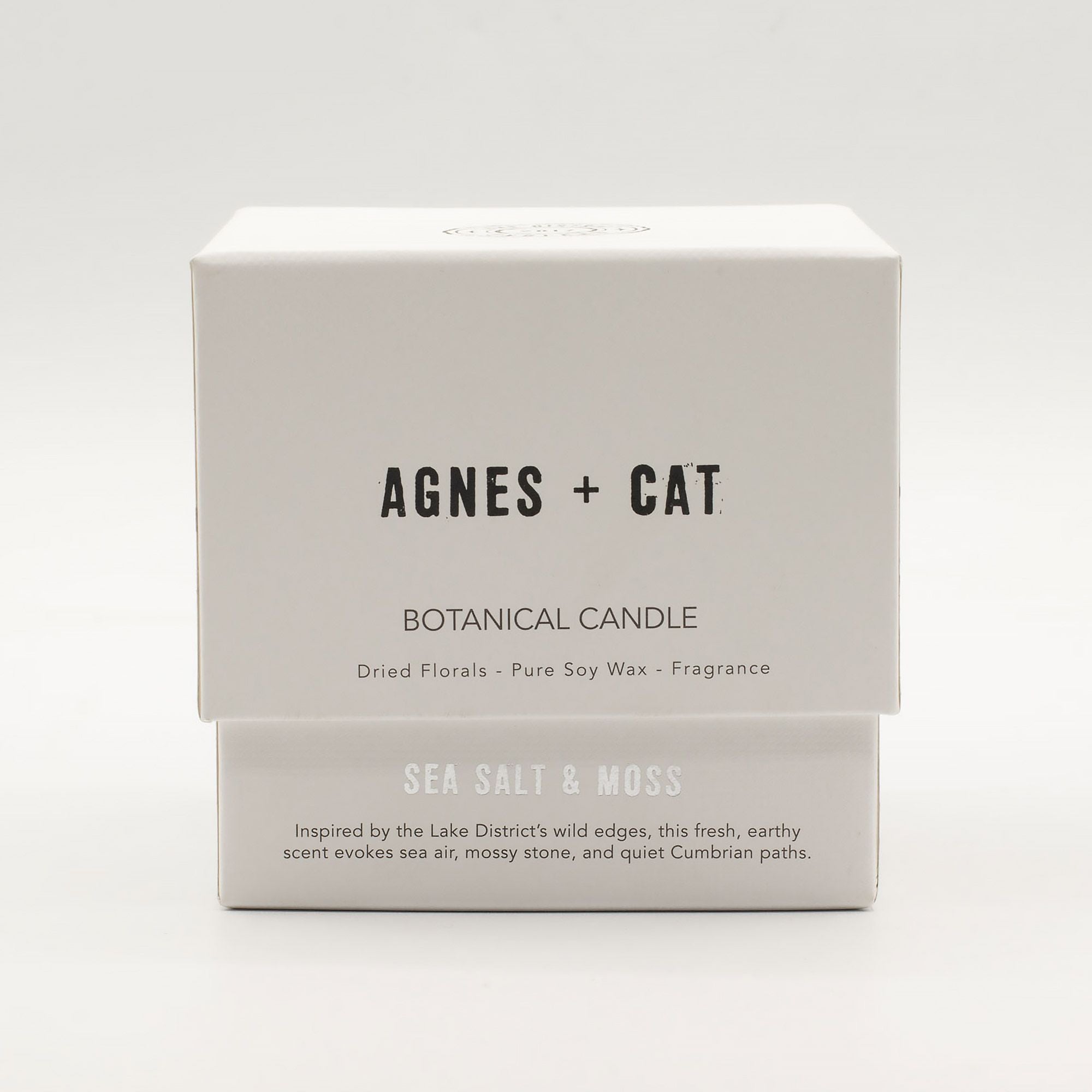 70h Agnes + Cat Botanical Soy Wax Candle - Seasalt & Moss