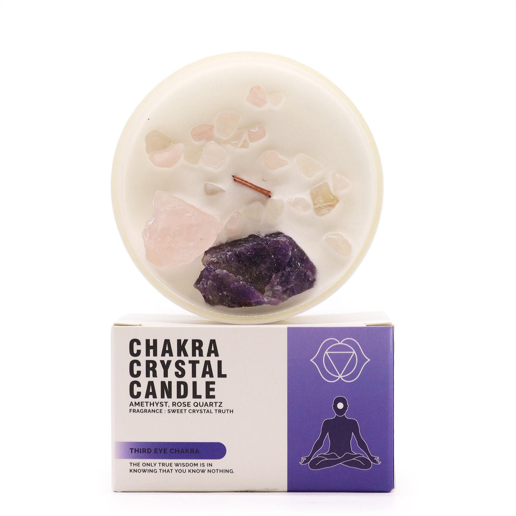 17h Chakra Crystal Candles - Third Eye Chakra