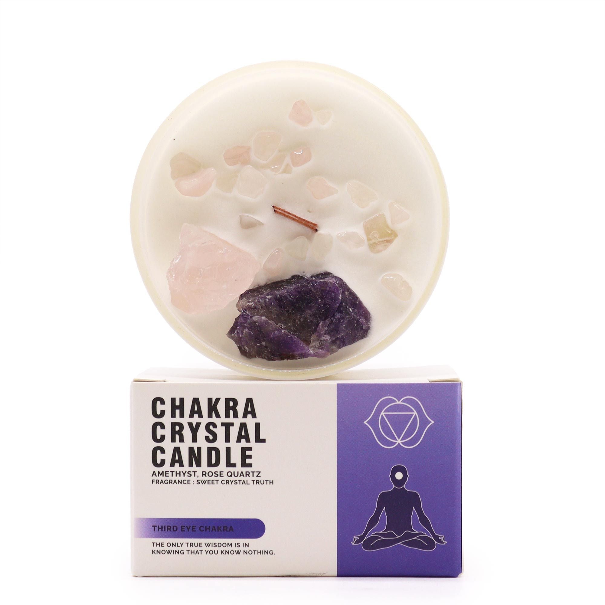 17h Chakra Crystal Candles - Third Eye Chakra
