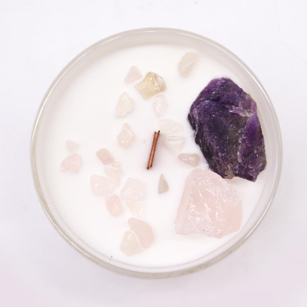 17h Chakra Crystal Candles - Third Eye Chakra