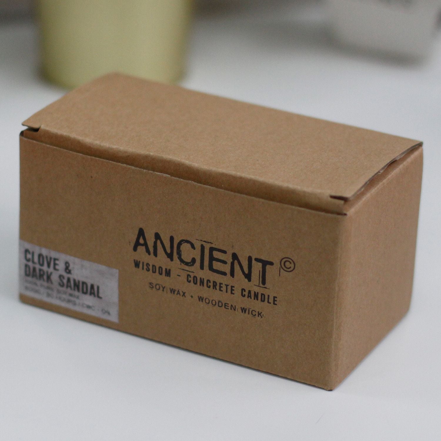 Large Concrete Soy Candle  - Clove & Dark Sandal