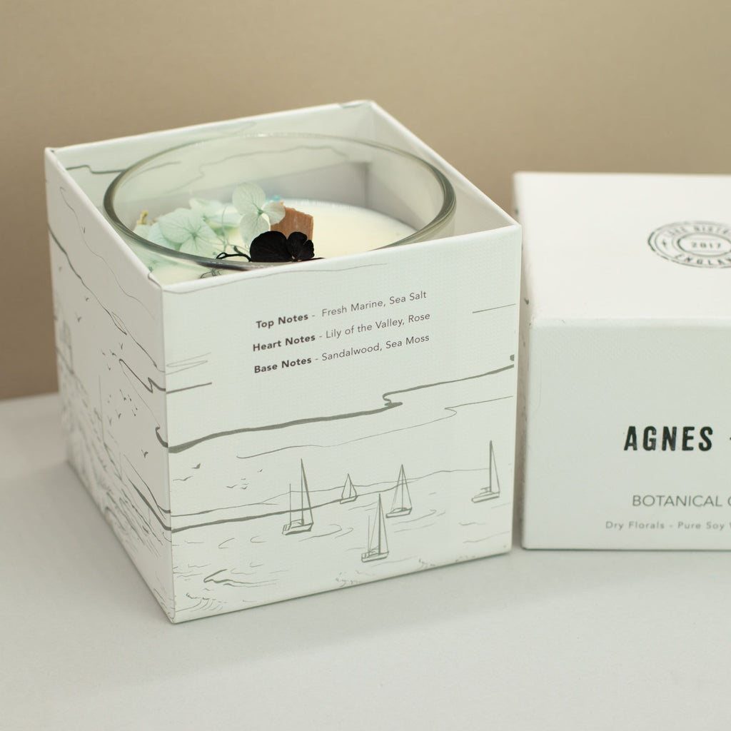 70h Agnes + Cat Botanical Soy Wax Candle - Seasalt & Moss