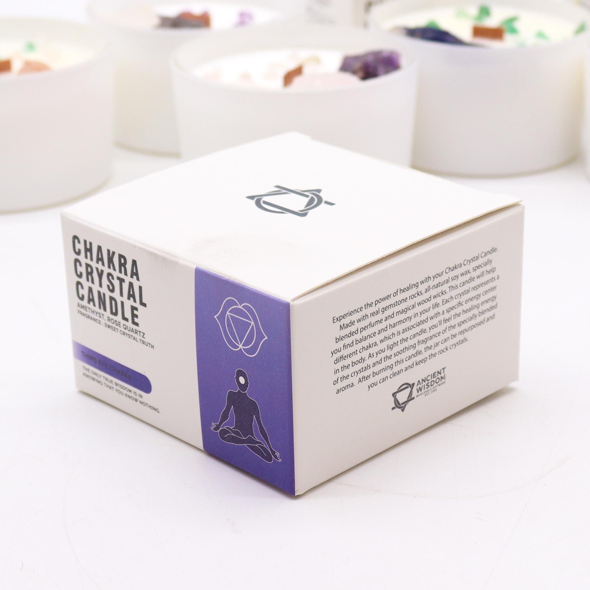 17h Chakra Crystal Candles - Third Eye Chakra