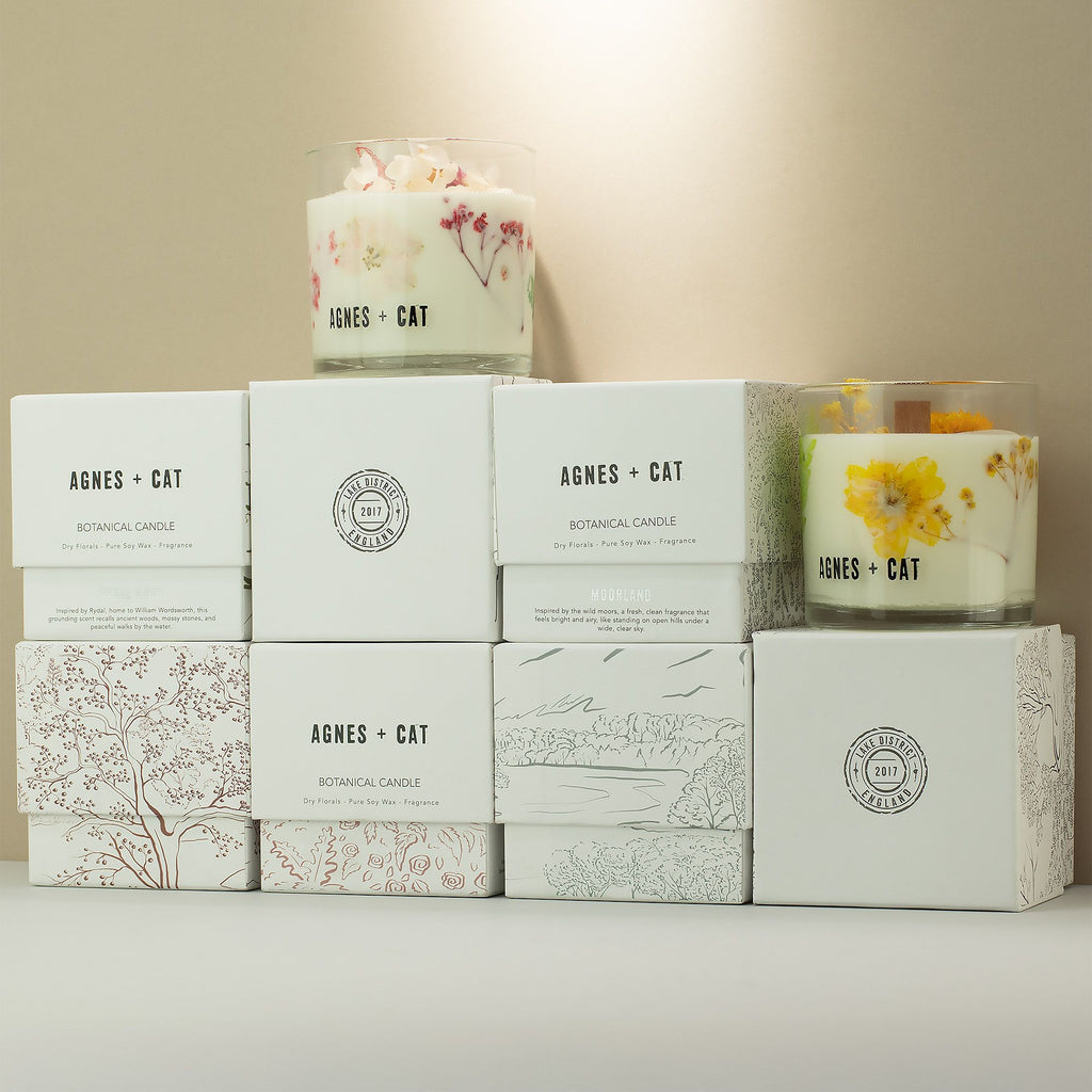 70h Agnes + Cat Botanical Soy Wax Candle - Seasalt & Moss