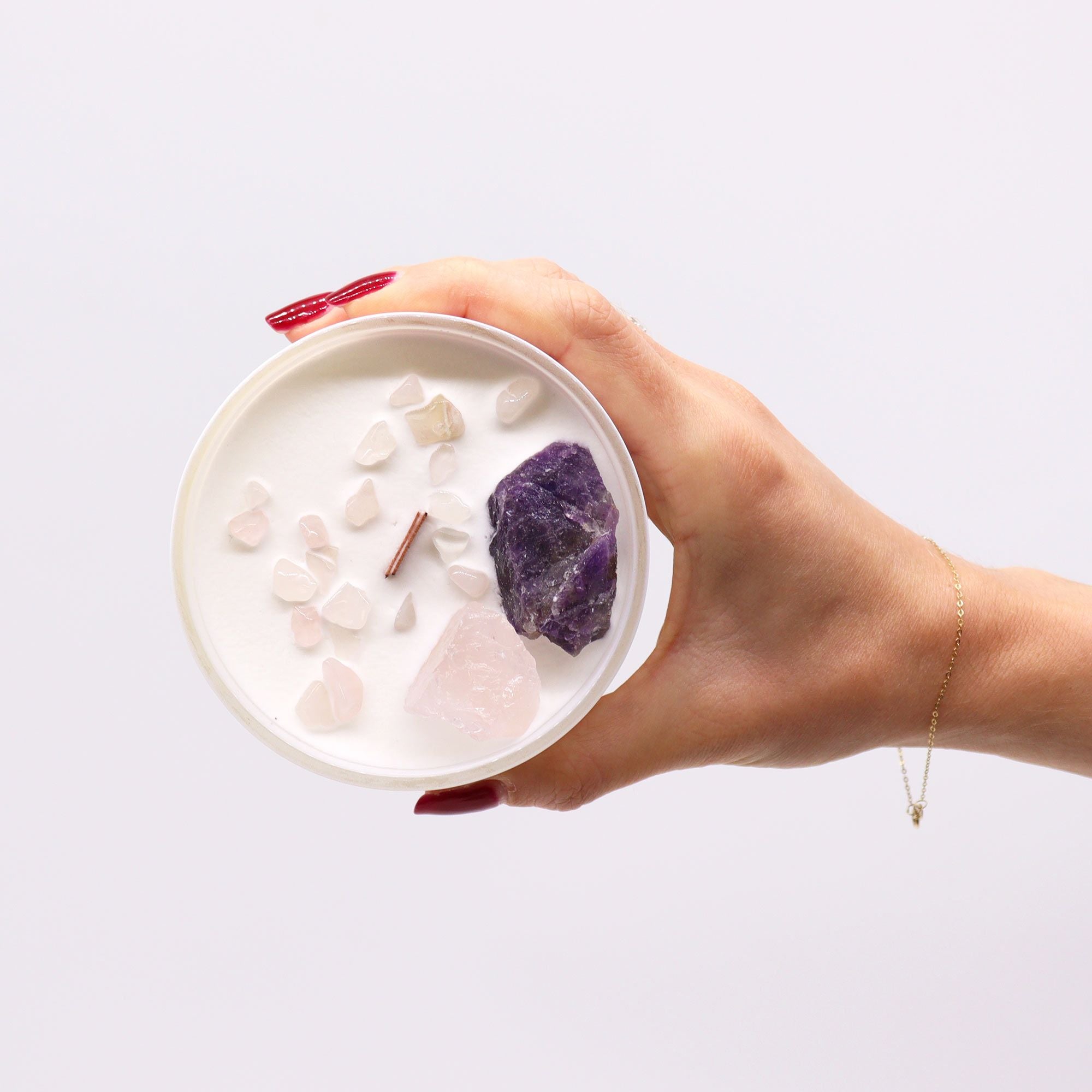 17h Chakra Crystal Candles - Third Eye Chakra