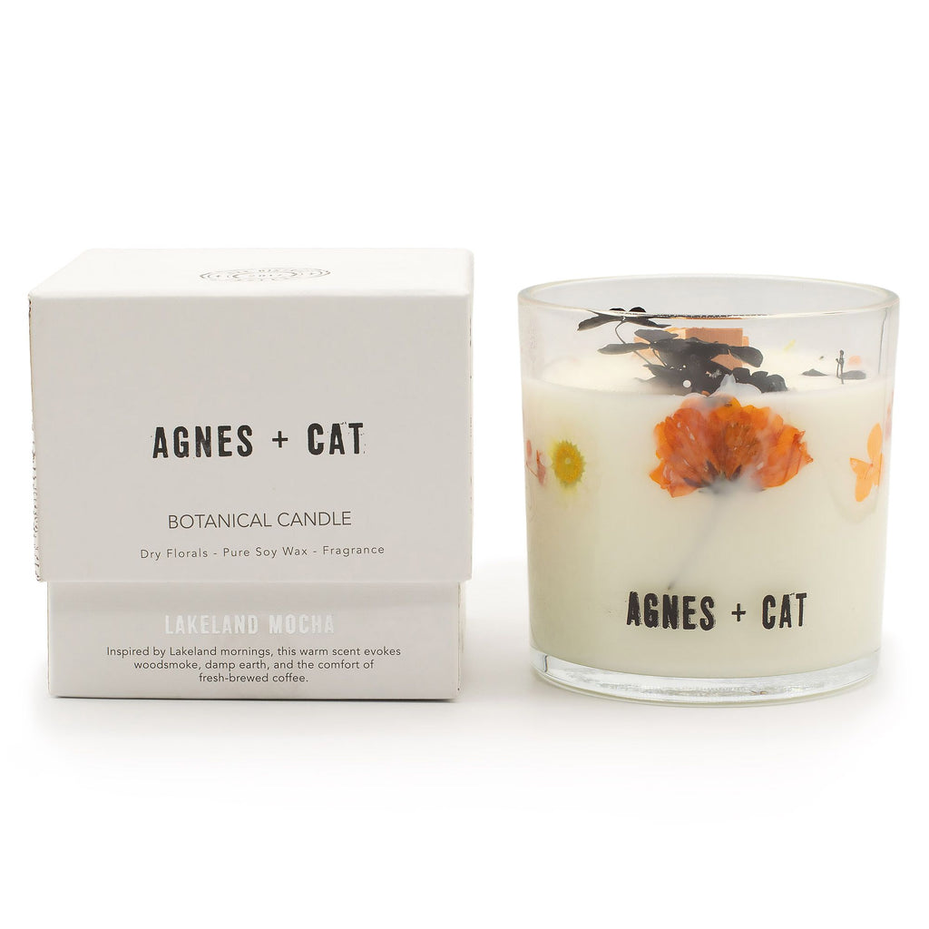 70h Agnes + Cat Botanical Soy Wax Candle - Lakeland Mocha