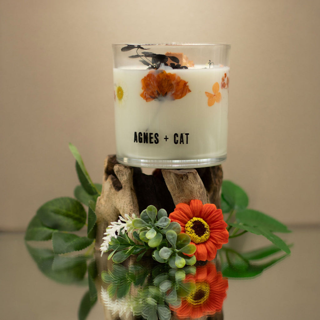70h Agnes + Cat Botanical Soy Wax Candle - Lakeland Mocha