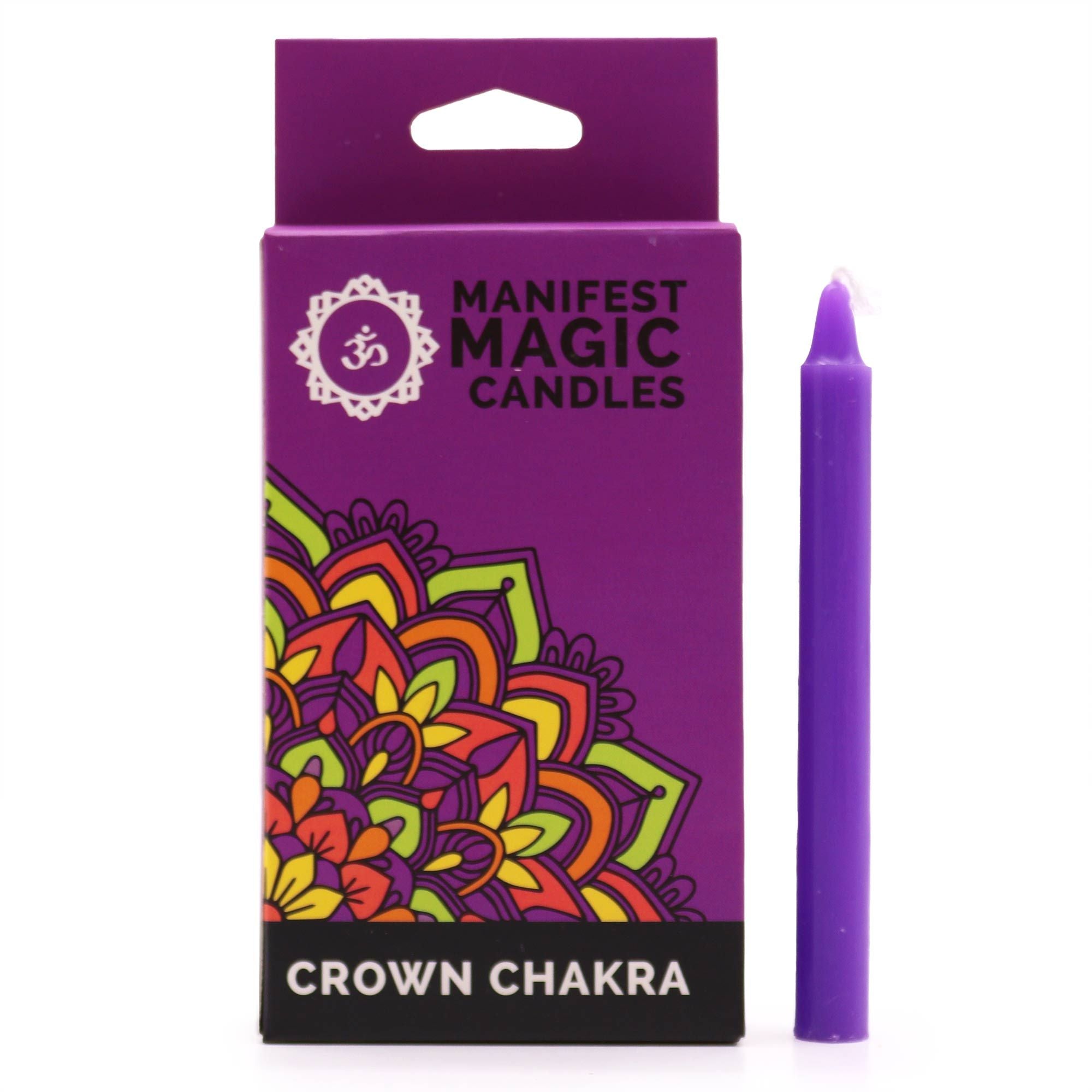 12 Manifest Magic Candles - Purple - Crown Chakra