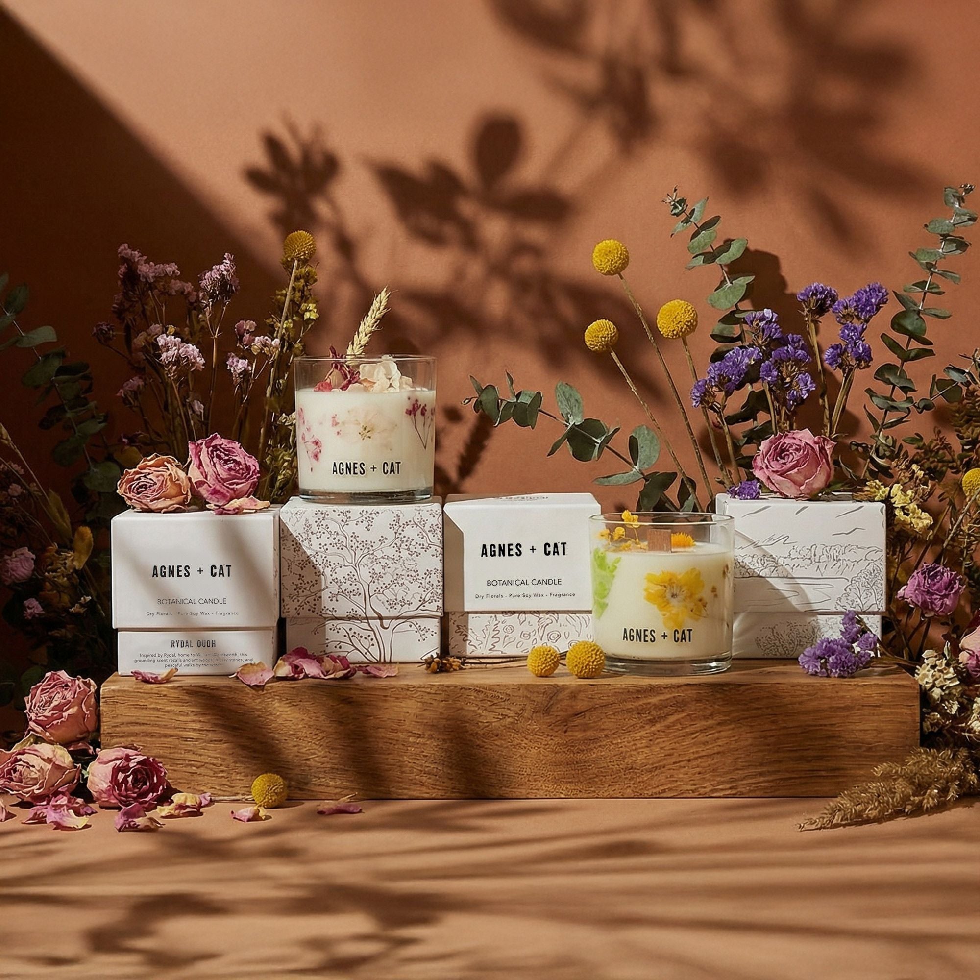70h Agnes + Cat Botanical Soy Wax Candle - Lakeland Mocha