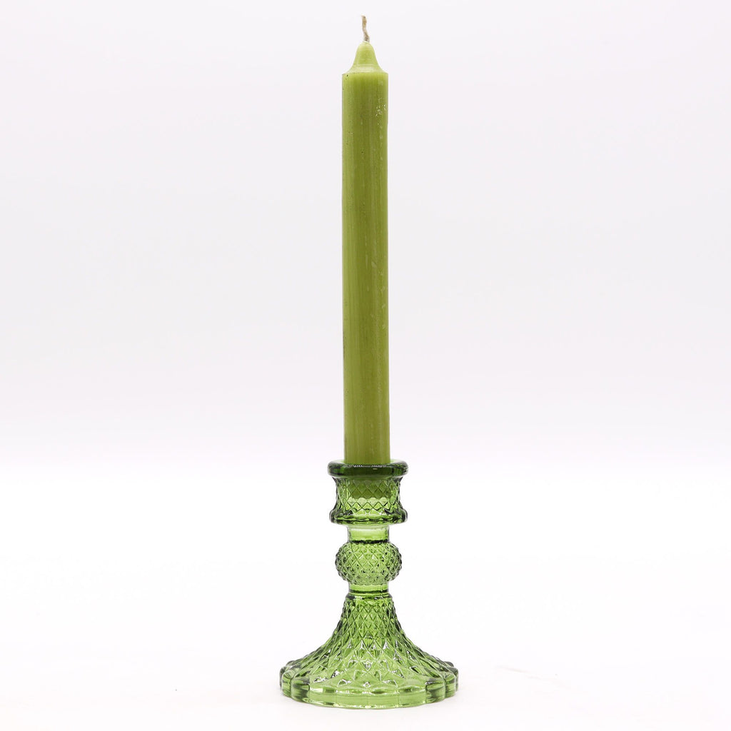Set of 2 Vintage Dinner Candle Holder - Garden Jade