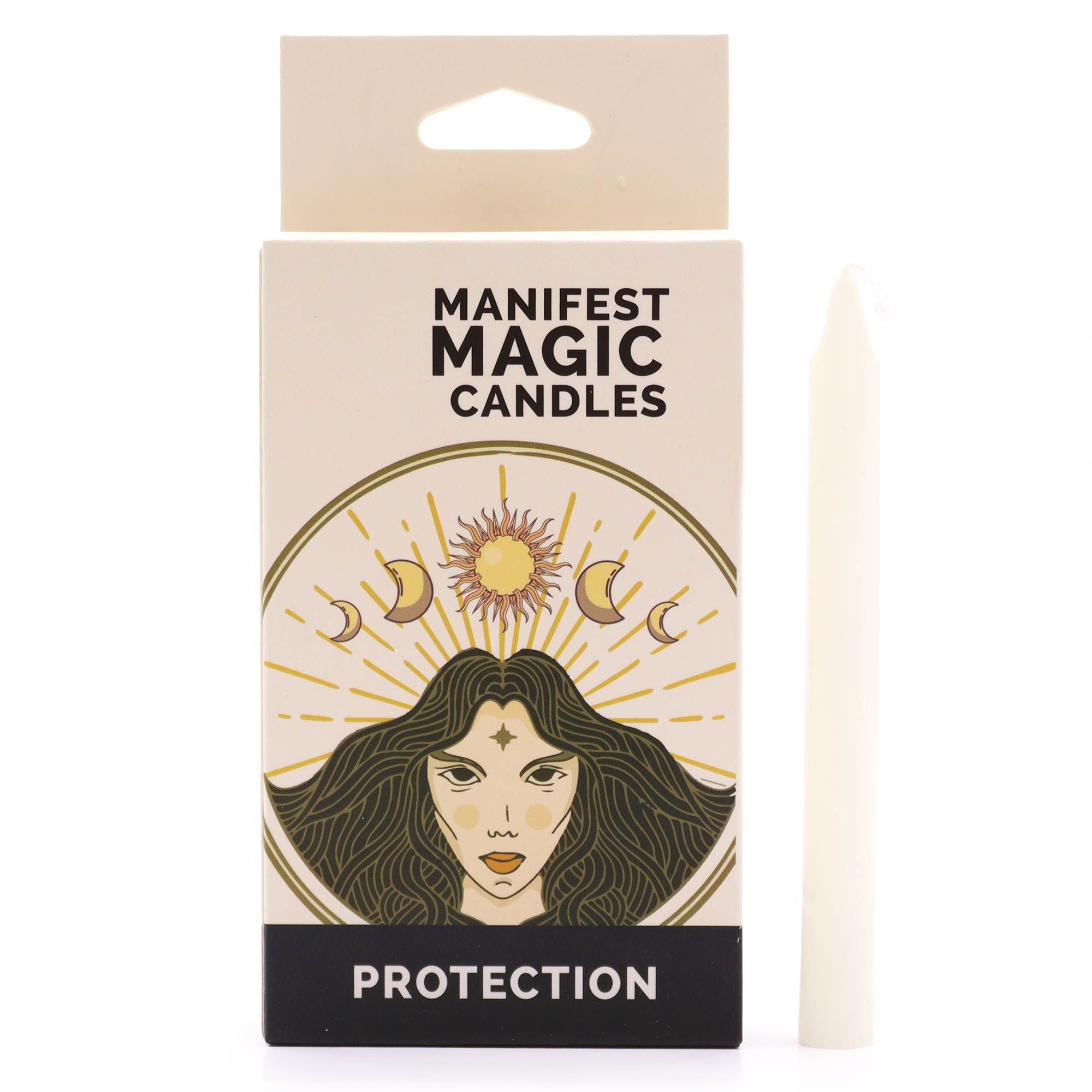 12 Manifest Magic Candles - Ivory - Protection