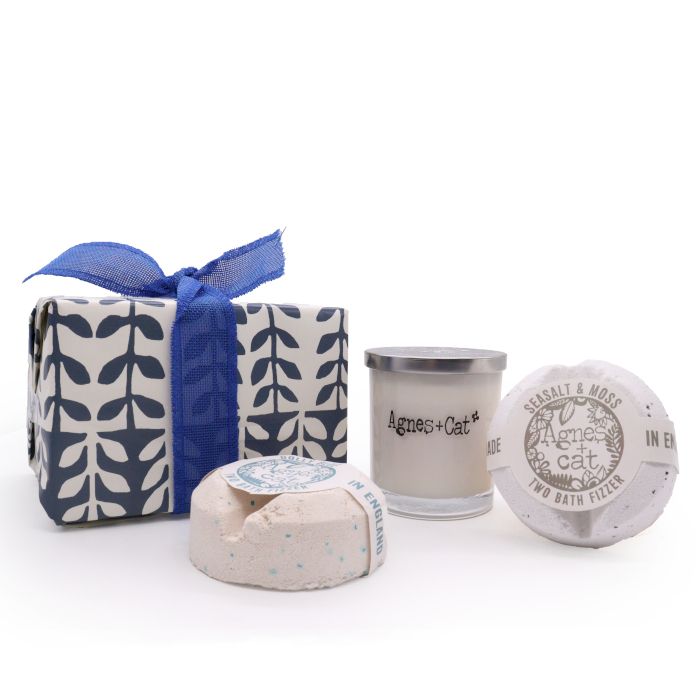 Gift Box - Parma Violet (Candle) + Seasalt and Moss & Dolly Blue (Fizzes)