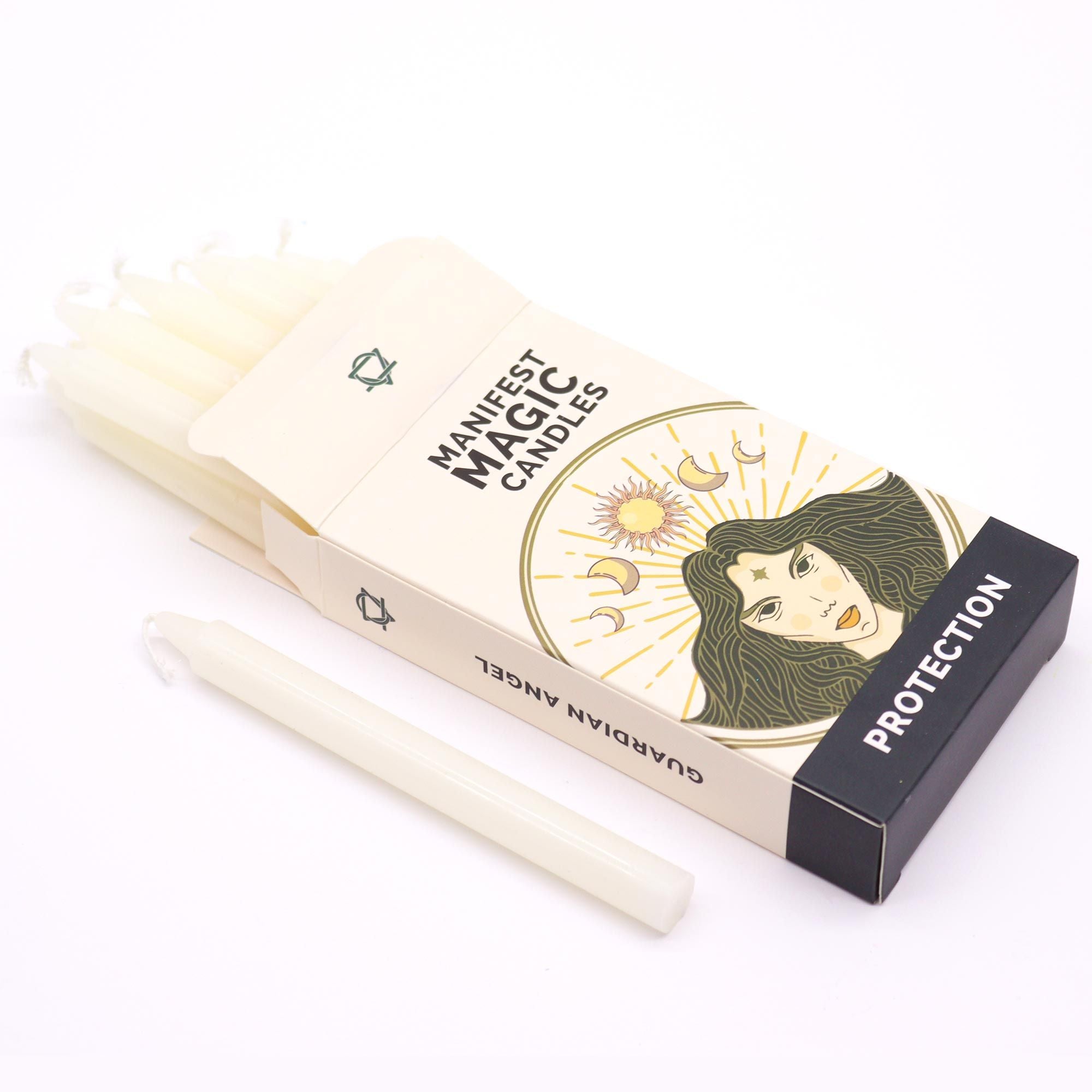 12 Manifest Magic Candles - Ivory - Protection