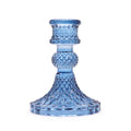 Set of 2 Vintage Dinner Candle Holder - Royal Blue