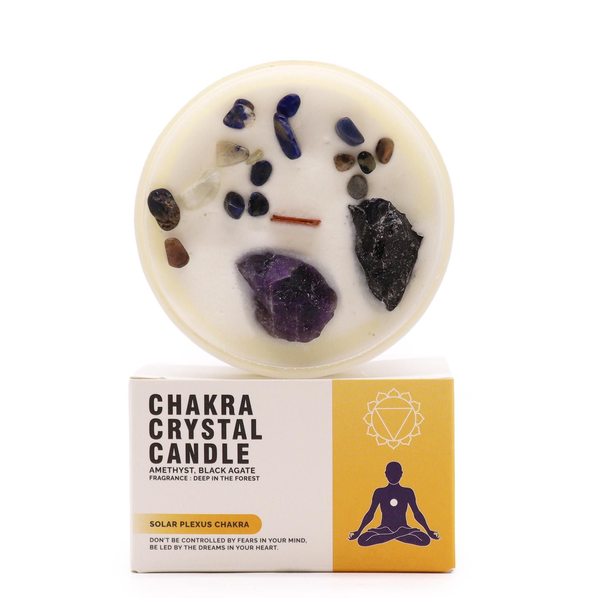 17h Chakra Crystal Candles - Solar Plexus Chakra
