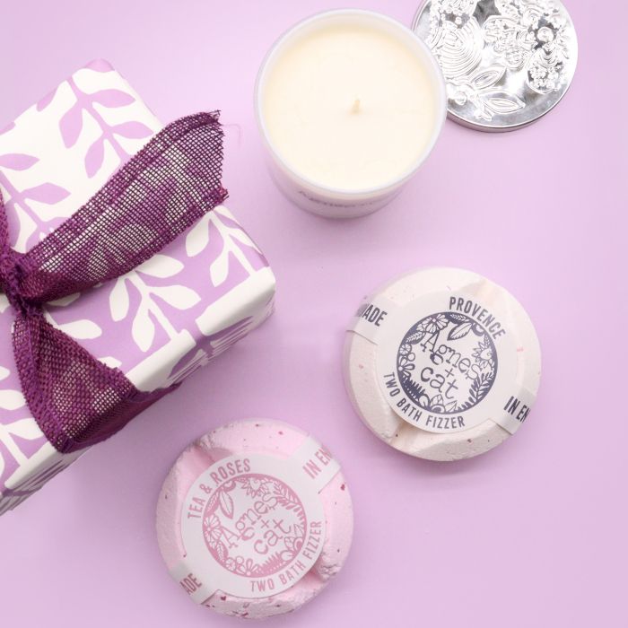 Gift Box - Moonstone (Candle) + Provence & Tea and Roses (Fizzes)